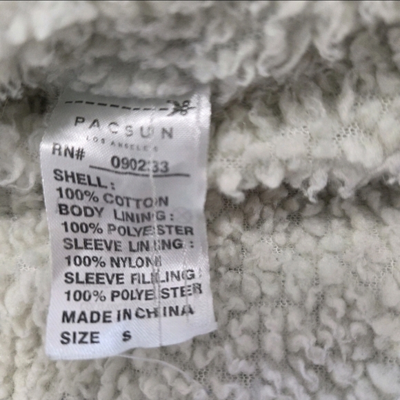 Pacsun Sherpa Lined Collar Jean Denim Heavyweight Button Jacket Women Size S - Picture 5 of 12